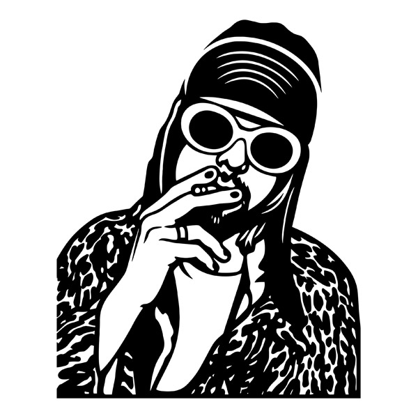 Stickers muraux: Kurt Cobain