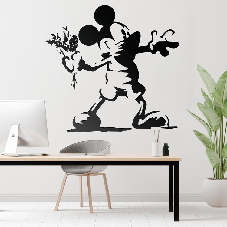 Stickers muraux: Mickey Mouse Banksy