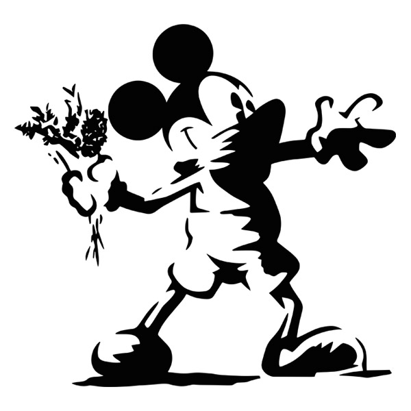 Stickers muraux: Mickey Mouse Banksy