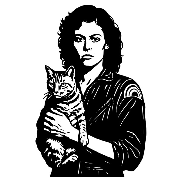 Stickers muraux: Lieutenant Ripley et Jonesy