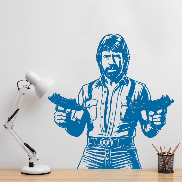 Stickers muraux: Chuck Norris - Invasion USA
