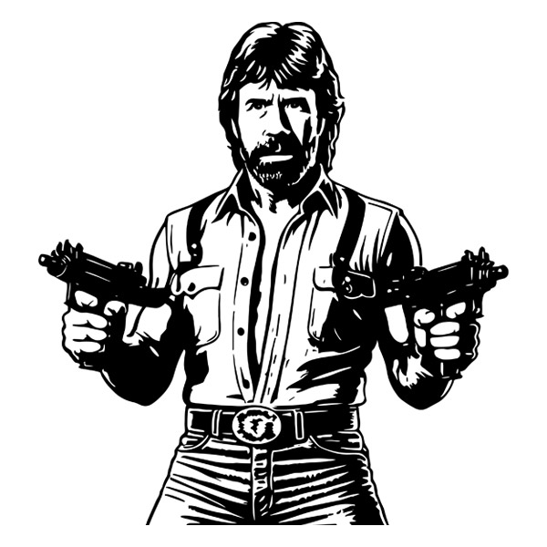 Stickers muraux: Chuck Norris - Invasion USA
