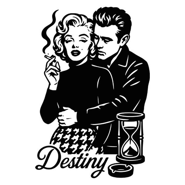 Stickers muraux: Marilyn Monroe James Dean Destiny