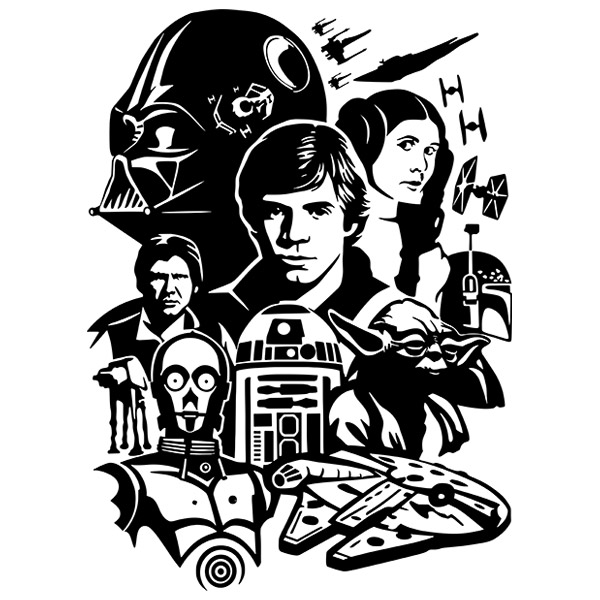Stickers muraux: Star Wars - Trilogie originale