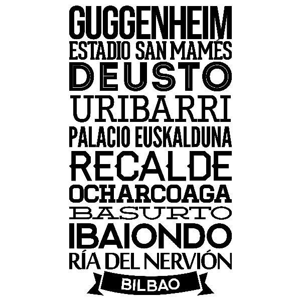 Stickers muraux: Typografic Bilbao