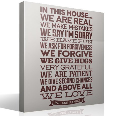 Stickers muraux: Dans cette maison, nous sommes réels