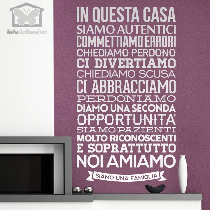 Stickers muraux: In questa casa siamo autentici