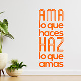 Stickers muraux: Ama lo que haces haz lo que amas 2