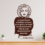 Stickers muraux: La imperfección es belleza... Marilyn Monroe 2