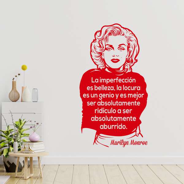 Stickers muraux: La imperfección es belleza... Marilyn Monroe