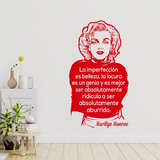 Stickers muraux: La imperfección es belleza... Marilyn Monroe 4