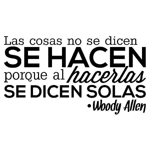 Stickers muraux: Las cosas no se dicen... Woody Allen