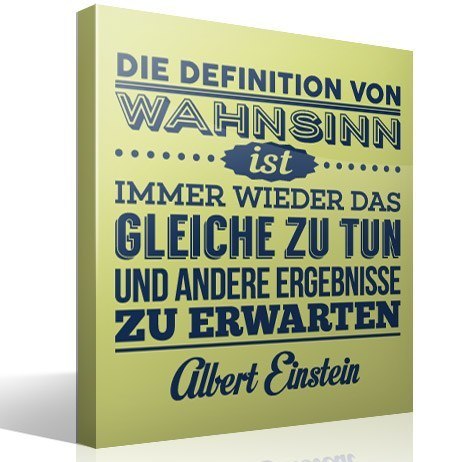 Stickers muraux: Die definition von wahnsinn... Albert Einstein