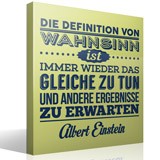 Stickers muraux: Die definition von wahnsinn... Albert Einstein 3