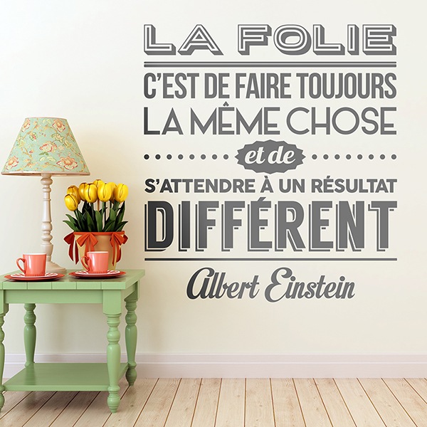 La folie, c'est de faire toujours la m&ecirc;me chose et 1/1