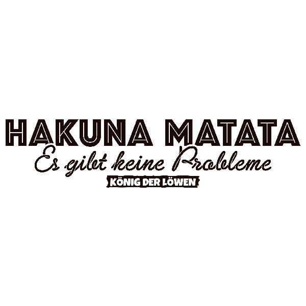 Stickers muraux: Hakuna Matata en allemand