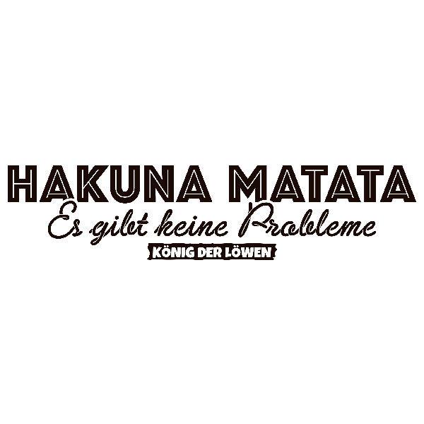 Stickers muraux: Hakuna Matata en allemand