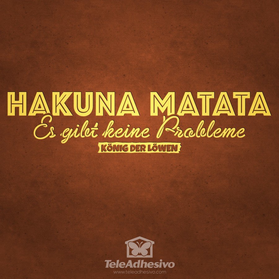 Stickers muraux: Hakuna Matata en allemand