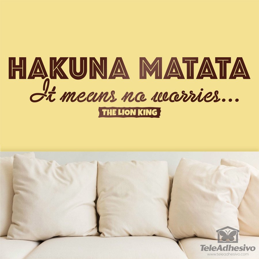 Stickers muraux: Anglais Hakuna Matata