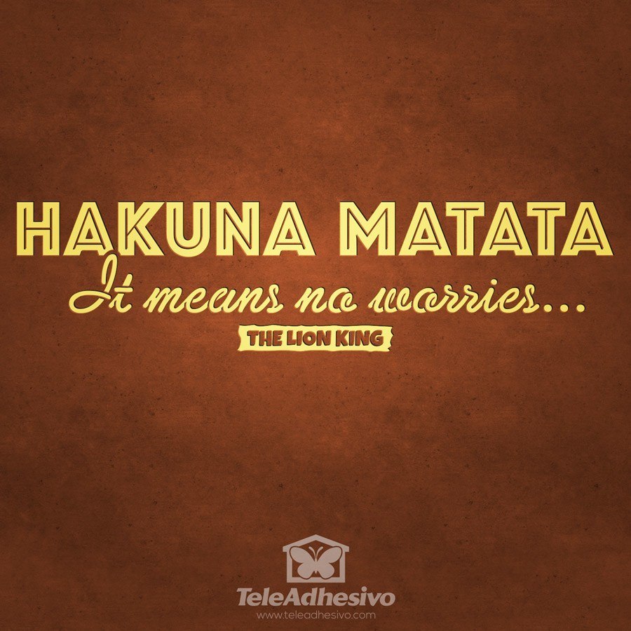 Stickers muraux: Anglais Hakuna Matata