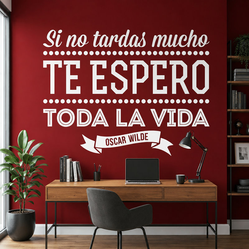 Stickers muraux: Si no tardas mucho... - spagnol