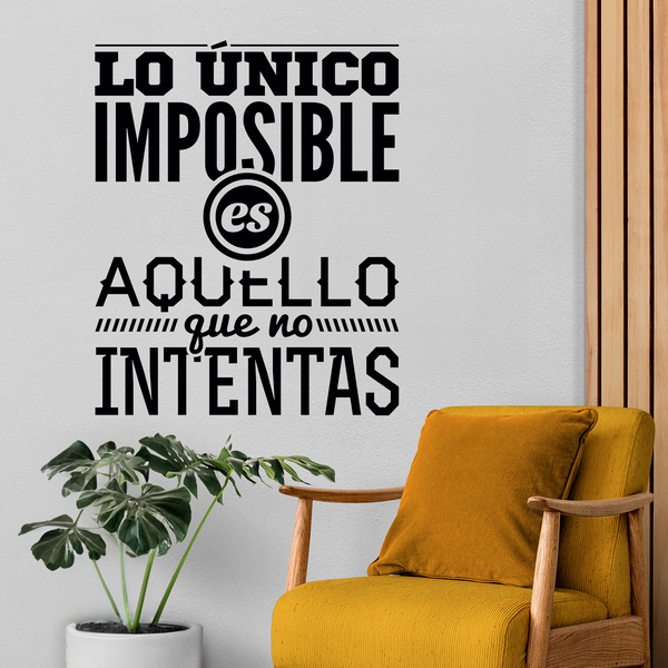 Stickers muraux: Lo único imposible es...