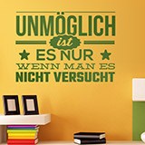 Stickers muraux: Unmöglich ist es nur wenn man es nicht versucht 2