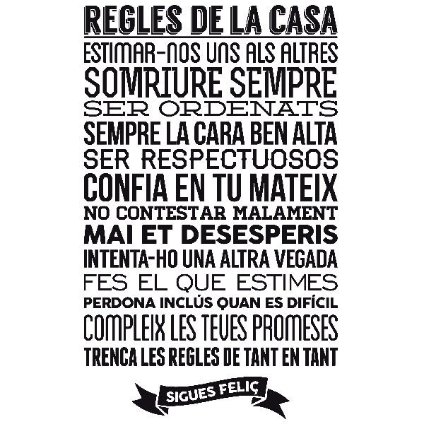 Stickers muraux: Regles de la casa