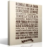 Stickers muraux: Regole della Casa 3