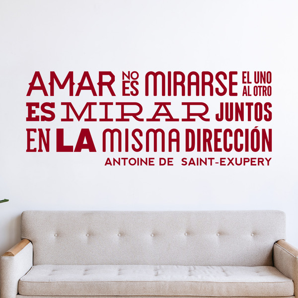 Stickers muraux: Amar no es mirarse... Antoine De Saint-Exupery