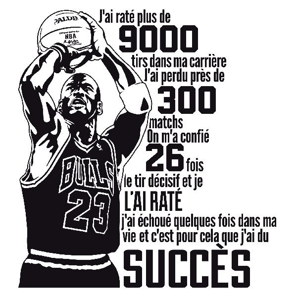 Stickers muraux: Typographique Michael Jordan