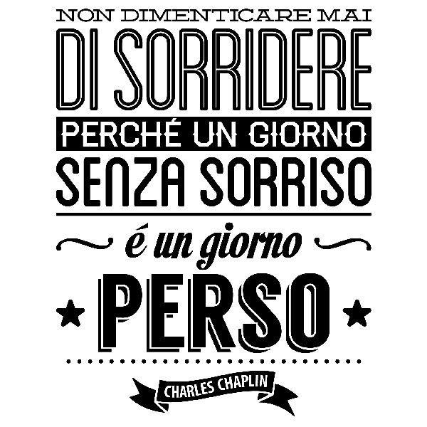 Stickers muraux: Non dimenticare mai di sorridere...