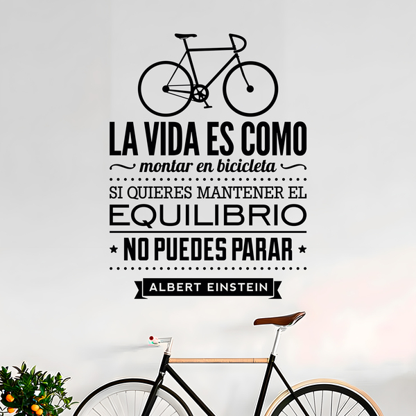 Stickers muraux: La vida es como montar en bicicleta