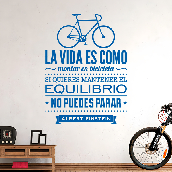 Stickers muraux: La vida es como montar en bicicleta