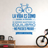 Stickers muraux: La vida es como montar en bicicleta 2