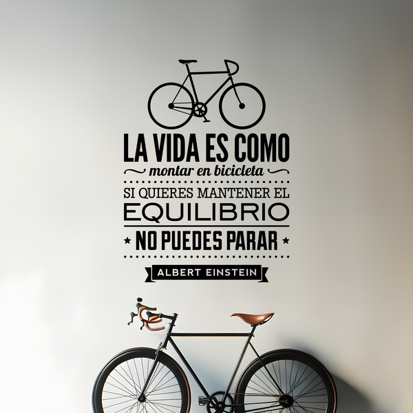 Stickers muraux: La vida es como montar en bicicleta