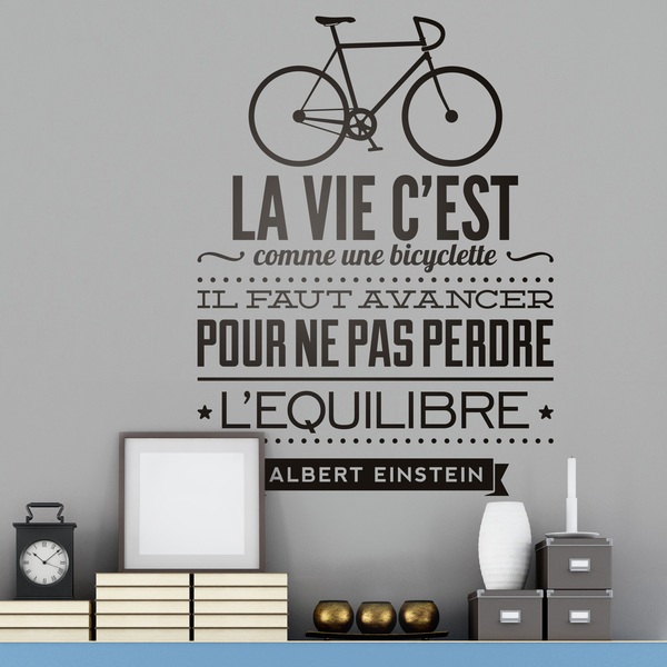 Stickers muraux: La vie c'est comme une bicyclette