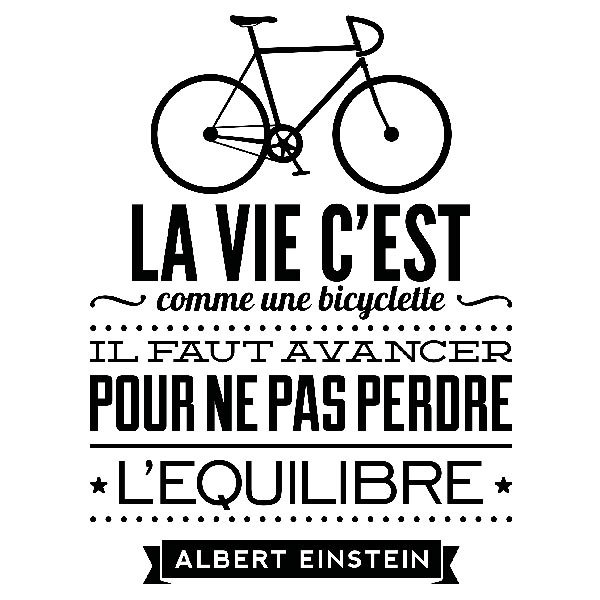 Stickers muraux: La vie c'est comme une bicyclette