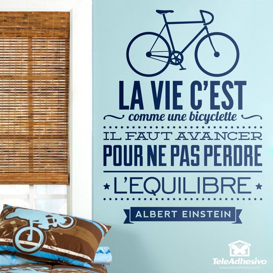 Stickers muraux: La vie c'est comme une bicyclette