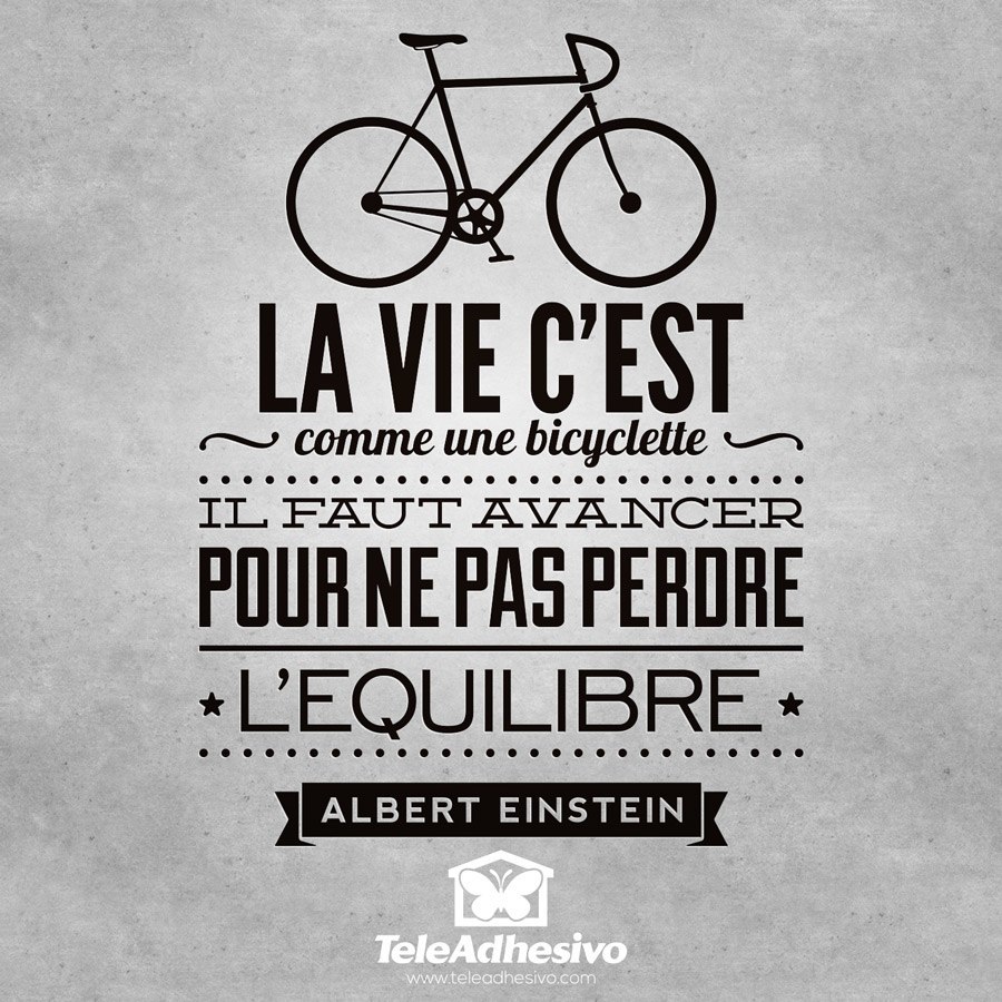 Stickers muraux: La vie c'est comme une bicyclette