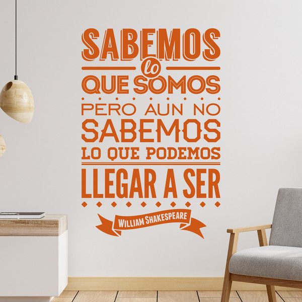 Stickers muraux: Sabemos lo que somos... William Shakespeare