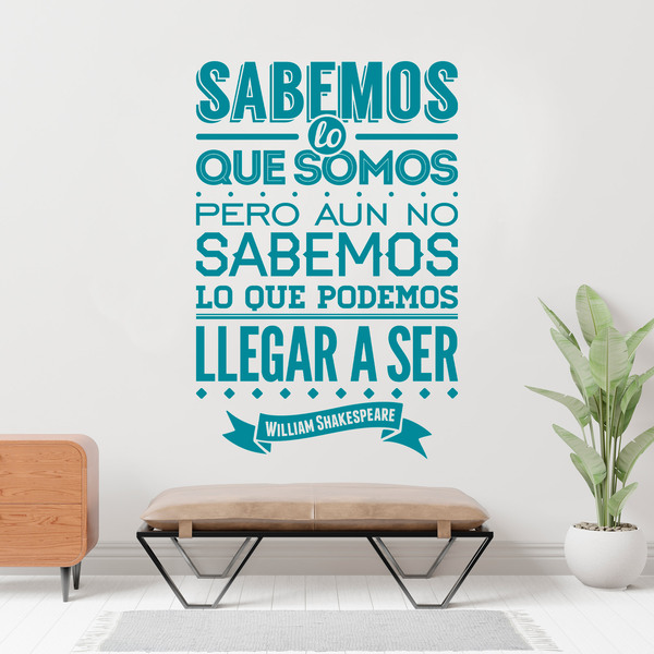 Stickers muraux: Sabemos lo que somos... William Shakespeare