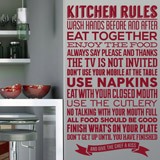 Stickers muraux: Règles de la cuisine - Anglais 2