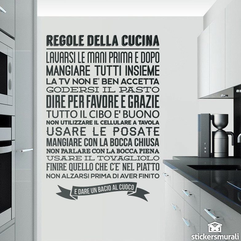 Stickers muraux: Regole della cucina