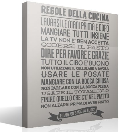 Stickers muraux: Regole della cucina