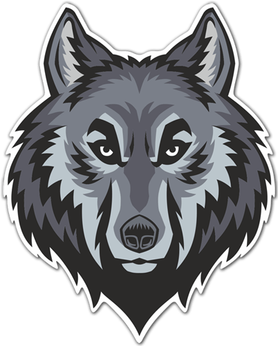 Autocollants: Loup mâle alpha