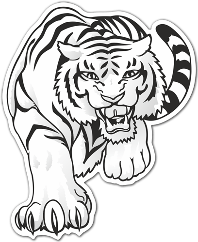 Autocollants: Tigre blanc