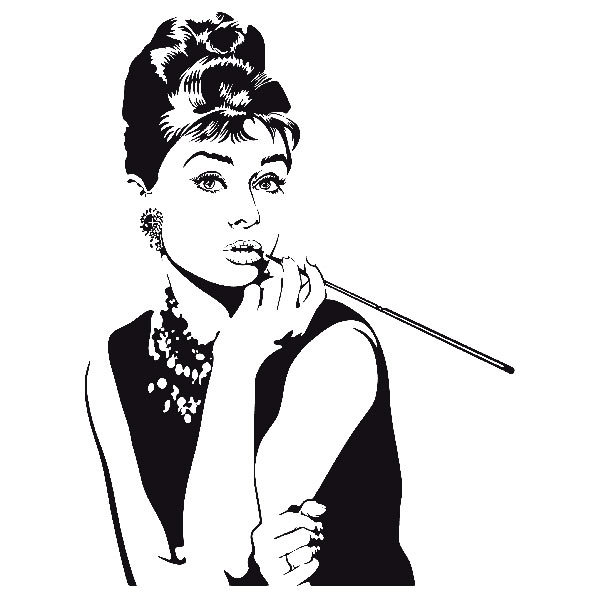 Stickers muraux: Audrey Hepburn posant