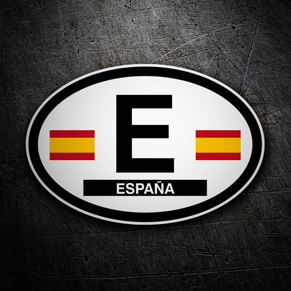 Autocollants: Espagne ovale E 1