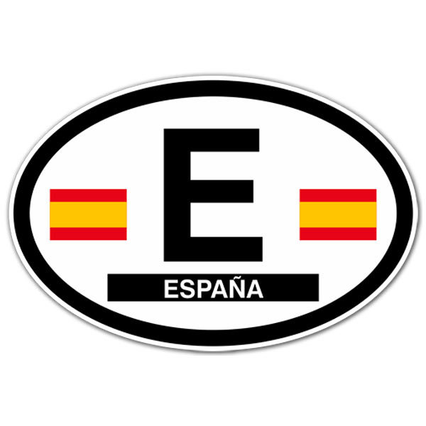 Autocollants: Espagne ovale E